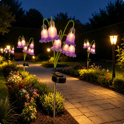 Outdoor Solar Flower Garden Lights – Auto-On Waterproof Outdoor Décor