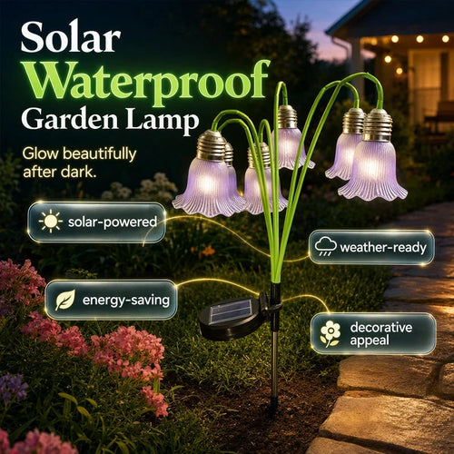 Outdoor Solar Flower Garden Lights – Auto-On Waterproof Outdoor Décor