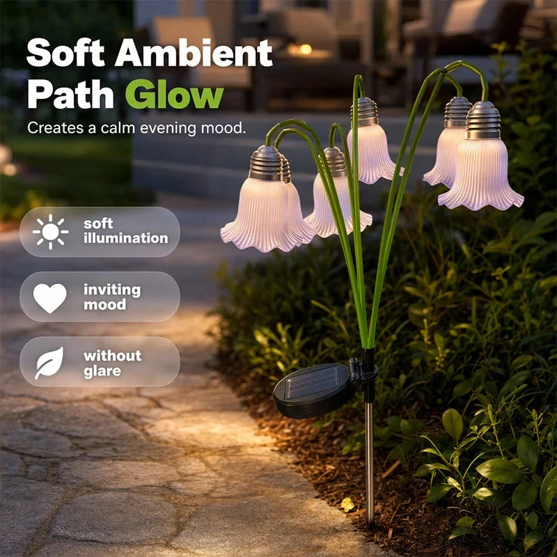 Outdoor Solar Flower Garden Lights – Auto-On Waterproof Outdoor Décor