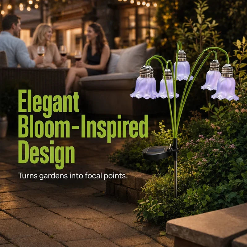 Outdoor Solar Flower Garden Lights – Auto-On Waterproof Outdoor Décor