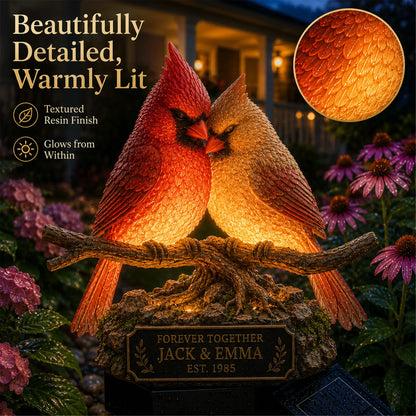 Outdoor Solar Memorial Garden Light with Plaque for Garden Display
