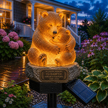 Outdoor Solar Memorial Garden Light with Plaque for Garden Display