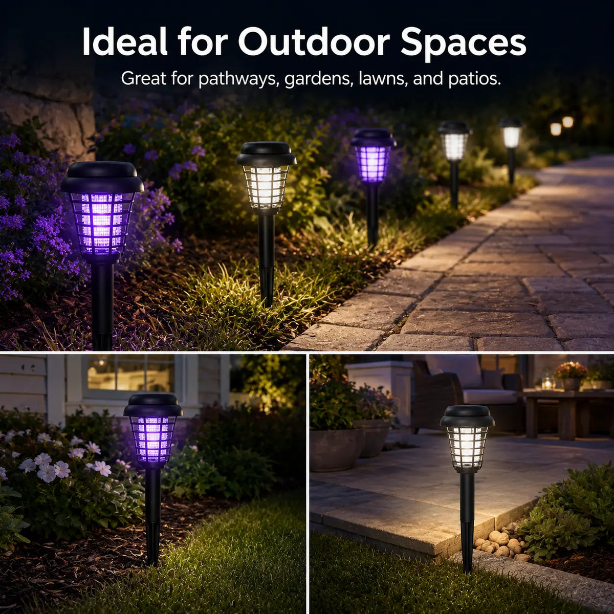 Solar Mosquito Zapper & Outdoor Pathway Light