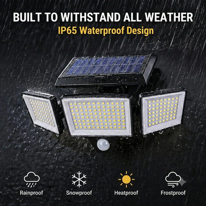 210-LED Solar Security Light Delivering up to 2500 Lumens