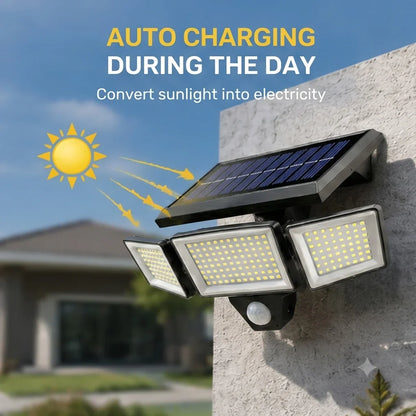 210-LED Solar Security Light Delivering up to 2500 Lumens