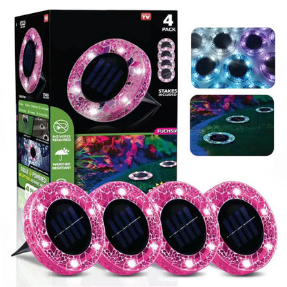Handcrafted Mosaic Solar Disk Lights