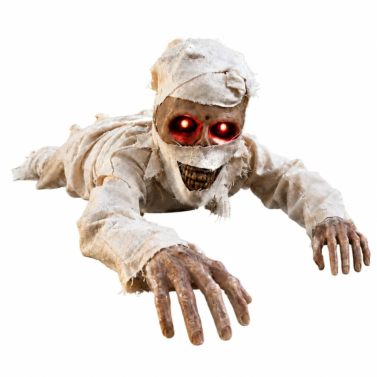 Purpose-Built Sound-Activated Animated Crawling Mummy with Glowing