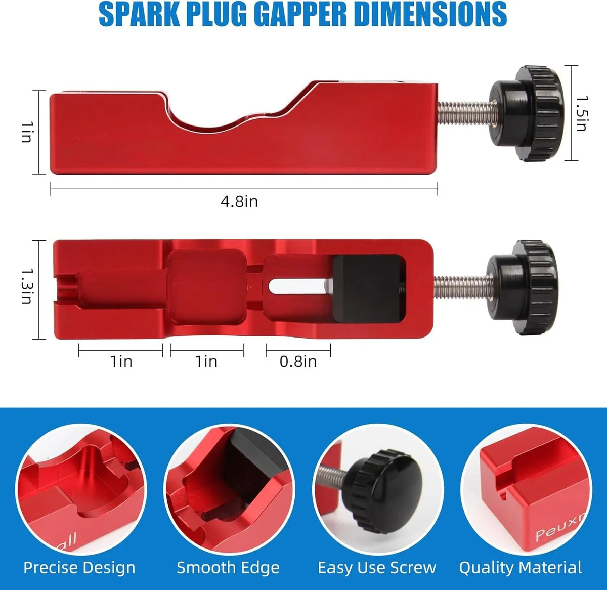 Workshop-Ready Spark Plug Gap Tool with Feeler
