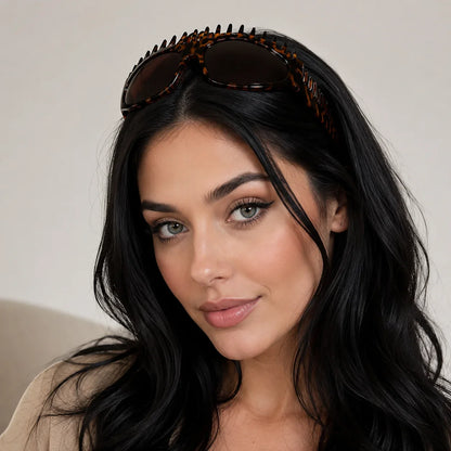 Jagged-Frame Y2K Oval Sunglasses with a Spiky Retro Look