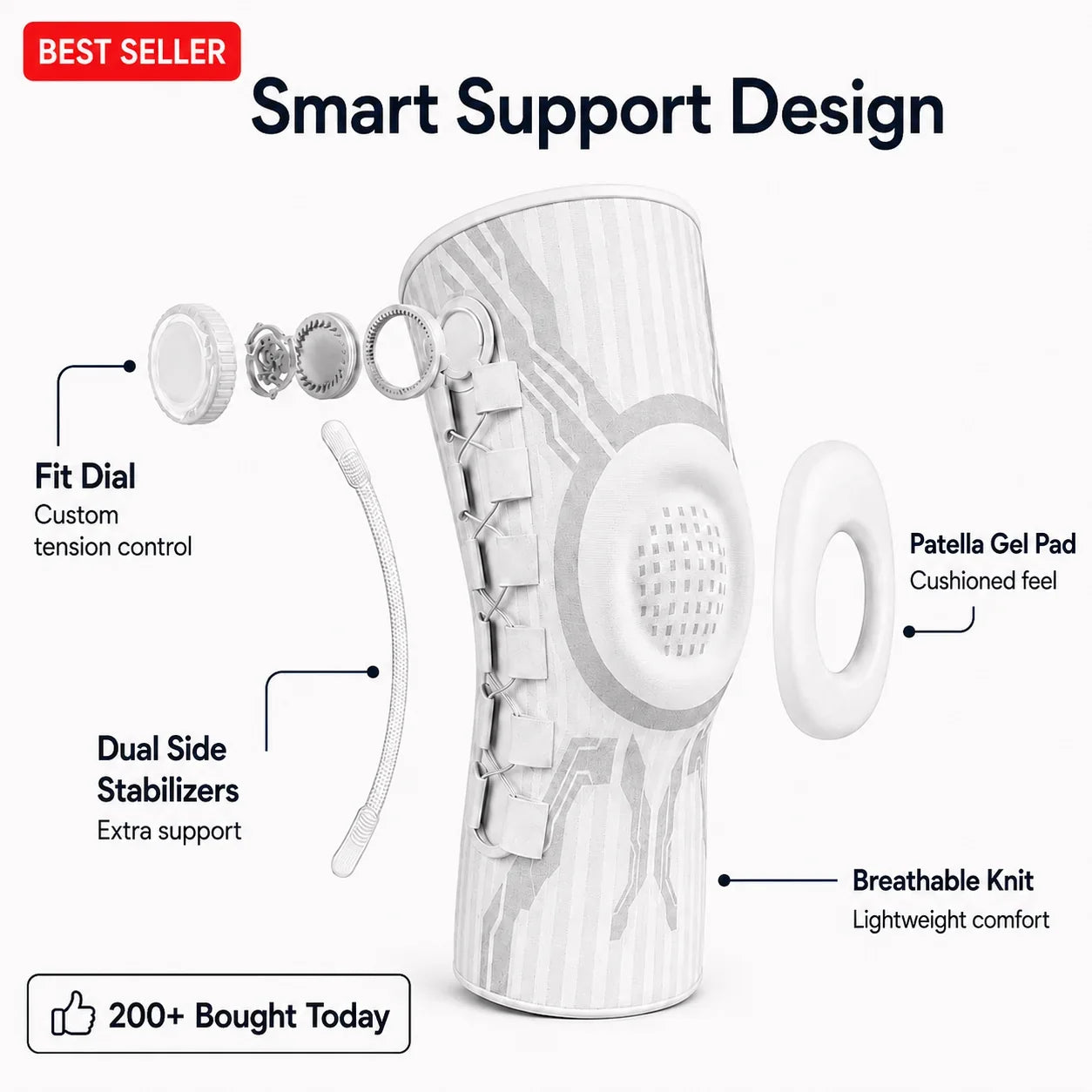 Purpose-Built Sports Knee Support Brace for Everyday Use