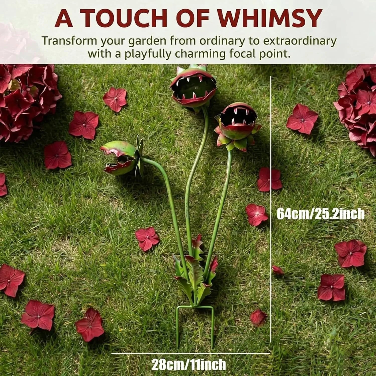 Outdoor-Ready Whimsical Metal – Gardening Gift for Garden Display