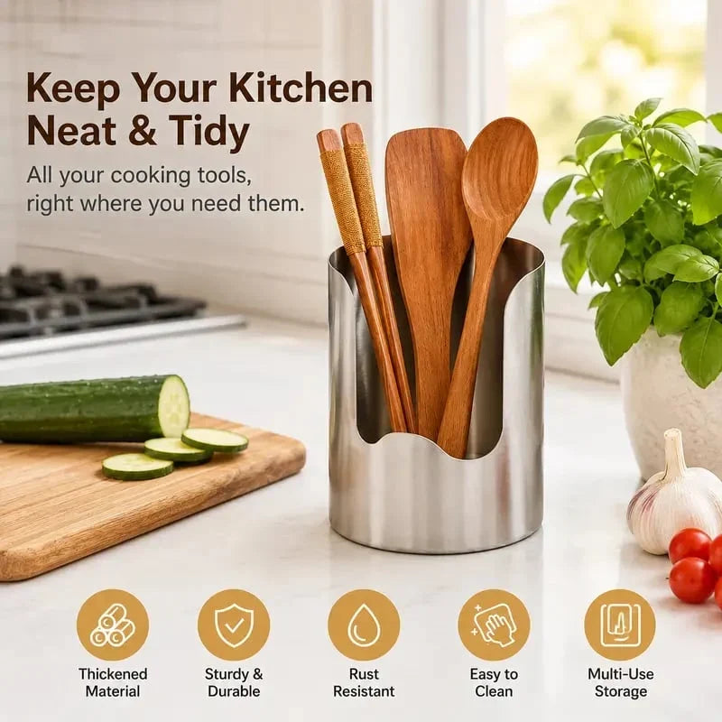 Practical Stainless Steel Utensil Organizer – Keep Your Kitchen