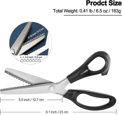 Serrated Stainless Steel Pinking Shears for Fabric Crafts