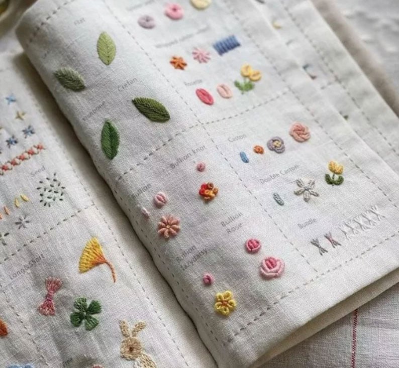 2026 Embroidery Stitch Practice Book for Beginning Crafters