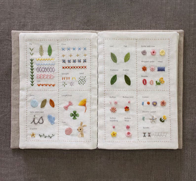 2026 Embroidery Stitch Practice Book for Beginning Crafters
