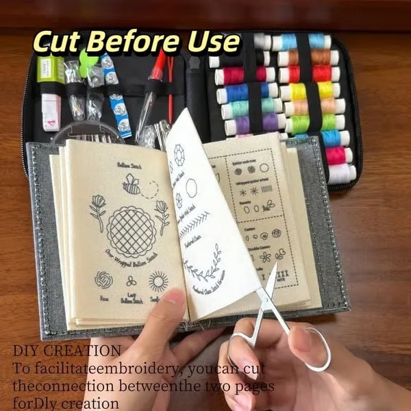 2026 Embroidery Stitch Practice Book for Beginning Crafters