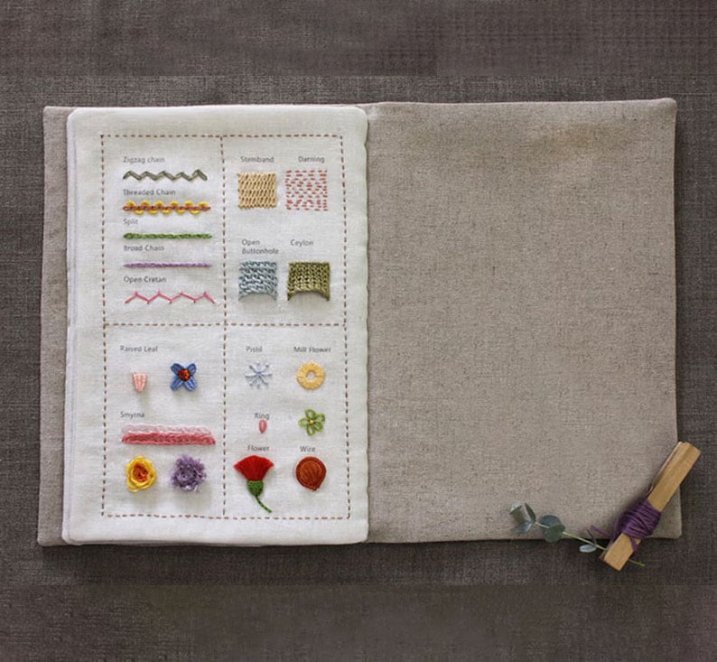 2026 Embroidery Stitch Practice Book for Beginning Crafters
