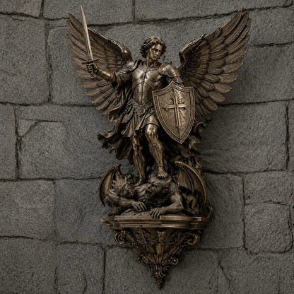 Decorative St. Michael Guardian Angel Wall Light for Focused Lighting