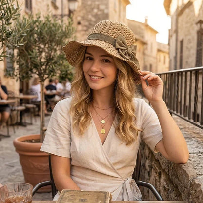 Comfort-Focused Straw Hat with Retro – for Summer for Everyday Wear