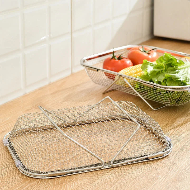 Space-Saving Expandable Over-the-Sink Strainer
