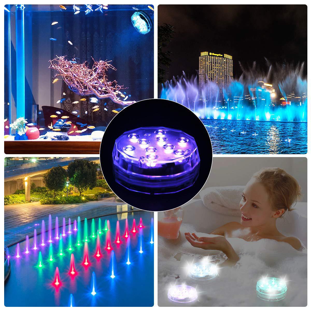 Vibrant Submersible LED Pool Lights with RF Remote