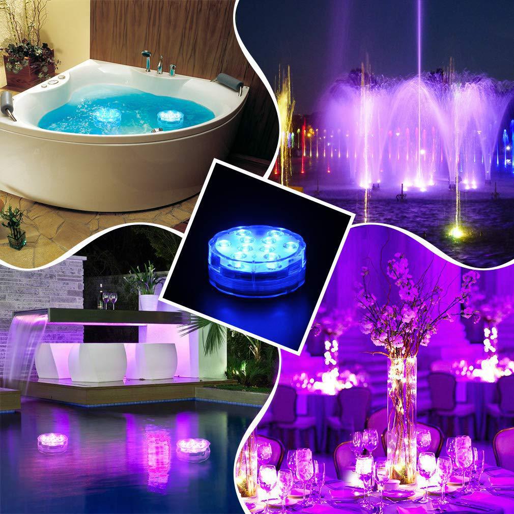 Vibrant Submersible LED Pool Lights with RF Remote