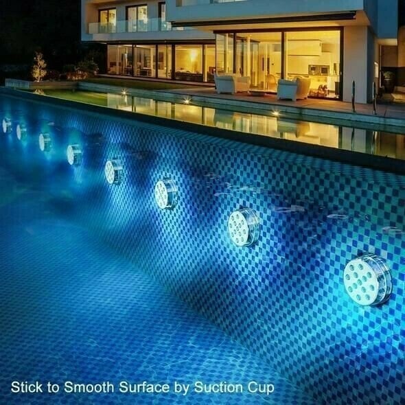 Vibrant Submersible LED Pool Lights with RF Remote