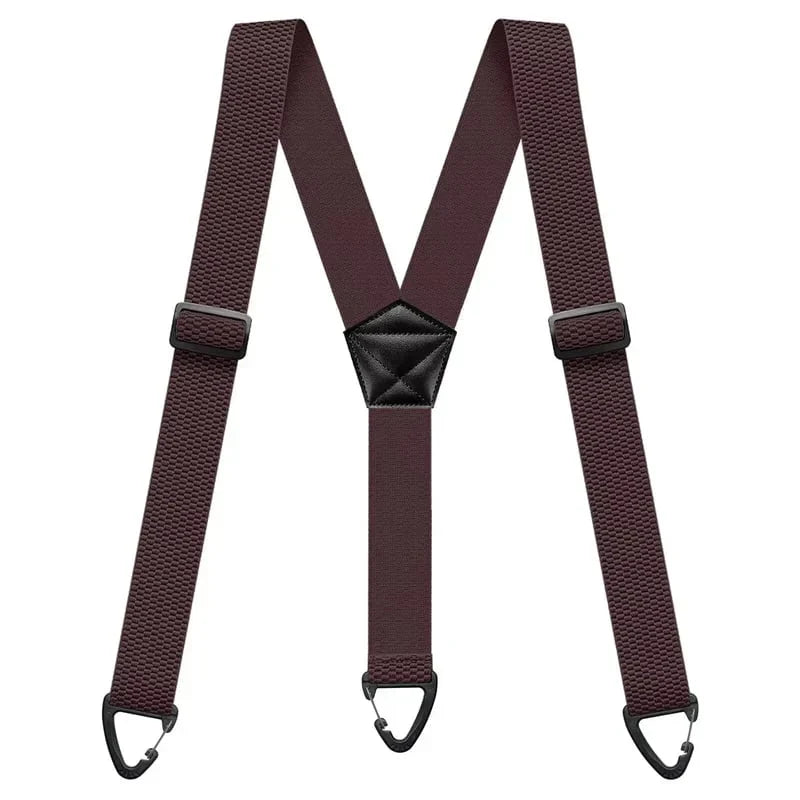 Men's X-Back Suspenders with Secure Hook Clips