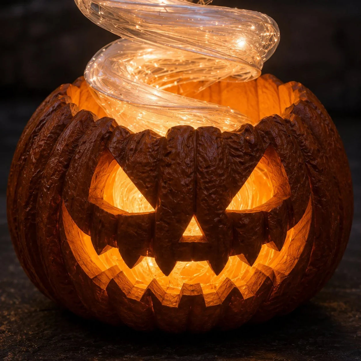 Decorative wirling Ghost Pumpkin Yard Lamp for Focused Lighting