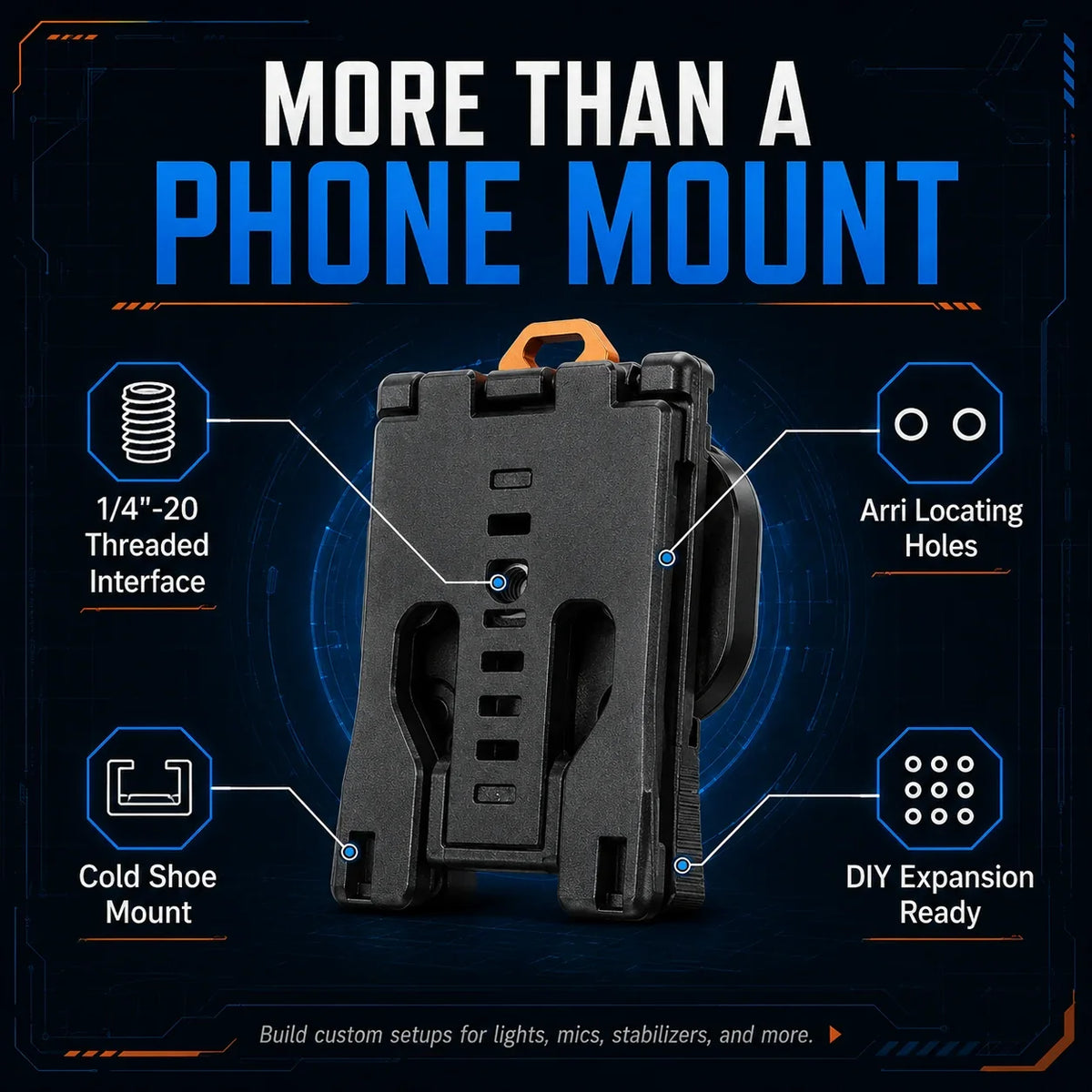 Quick-Release Magnetic Phone Mount for Backpack and Gear Straps