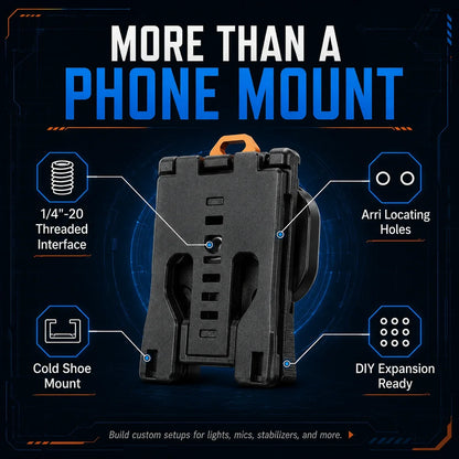 Quick-Release Magnetic Phone Mount for Backpack and Gear Straps