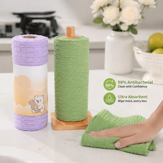 Reusable Tear-Off Plush Wipes for Daily Kitchen Cleanup