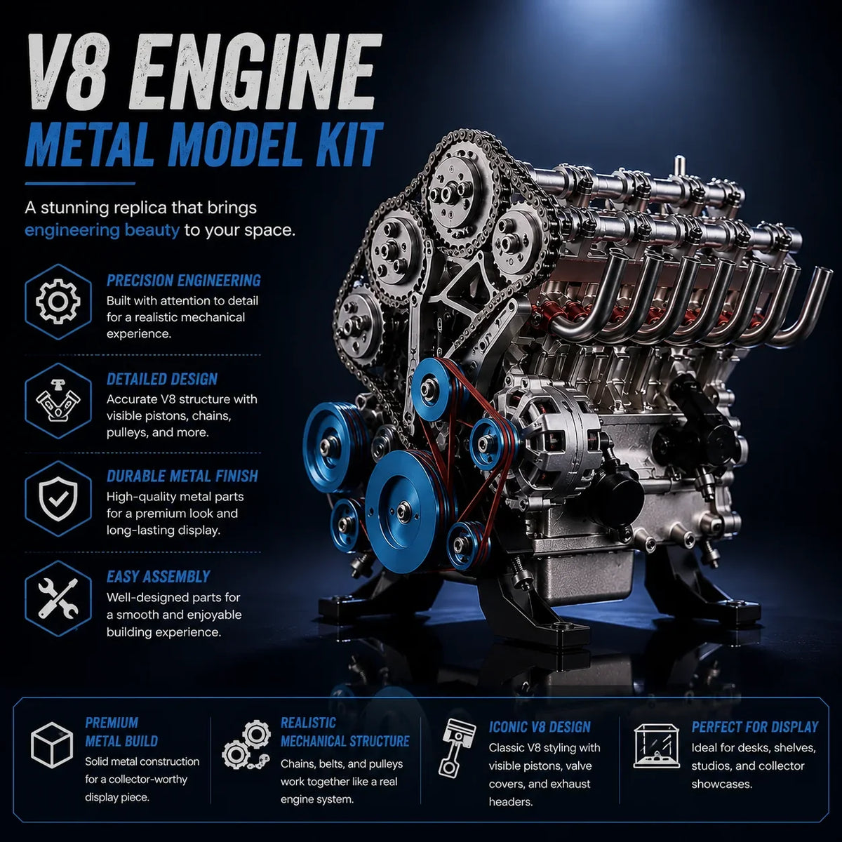 Hands-On The Desktop Masterpiece: Miniature V8 Small-Block Static