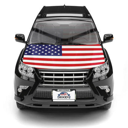 Vehicle-Ready American Car Hood Flag for Practical Car Use