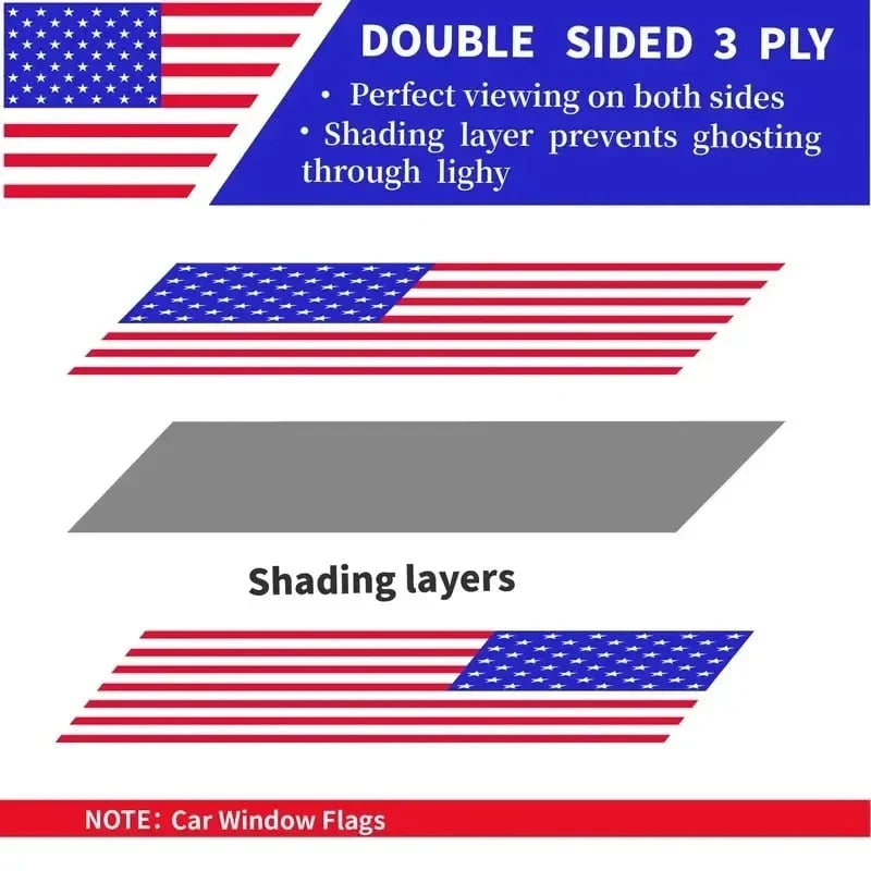 Vehicle-Ready American Car Hood Flag for Practical Car Use