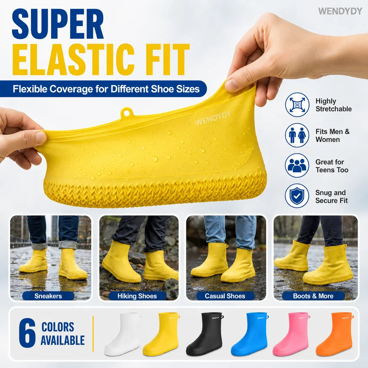 Task-Ready Thick Wear-Resistant Waterproof Shoe Cover for Home Upkeep