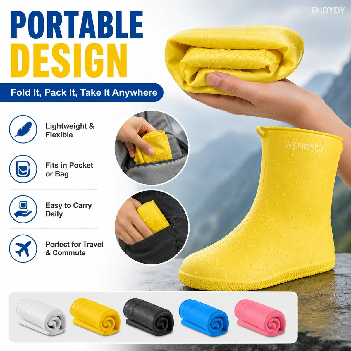 Task-Ready Thick Wear-Resistant Waterproof Shoe Cover for Home Upkeep