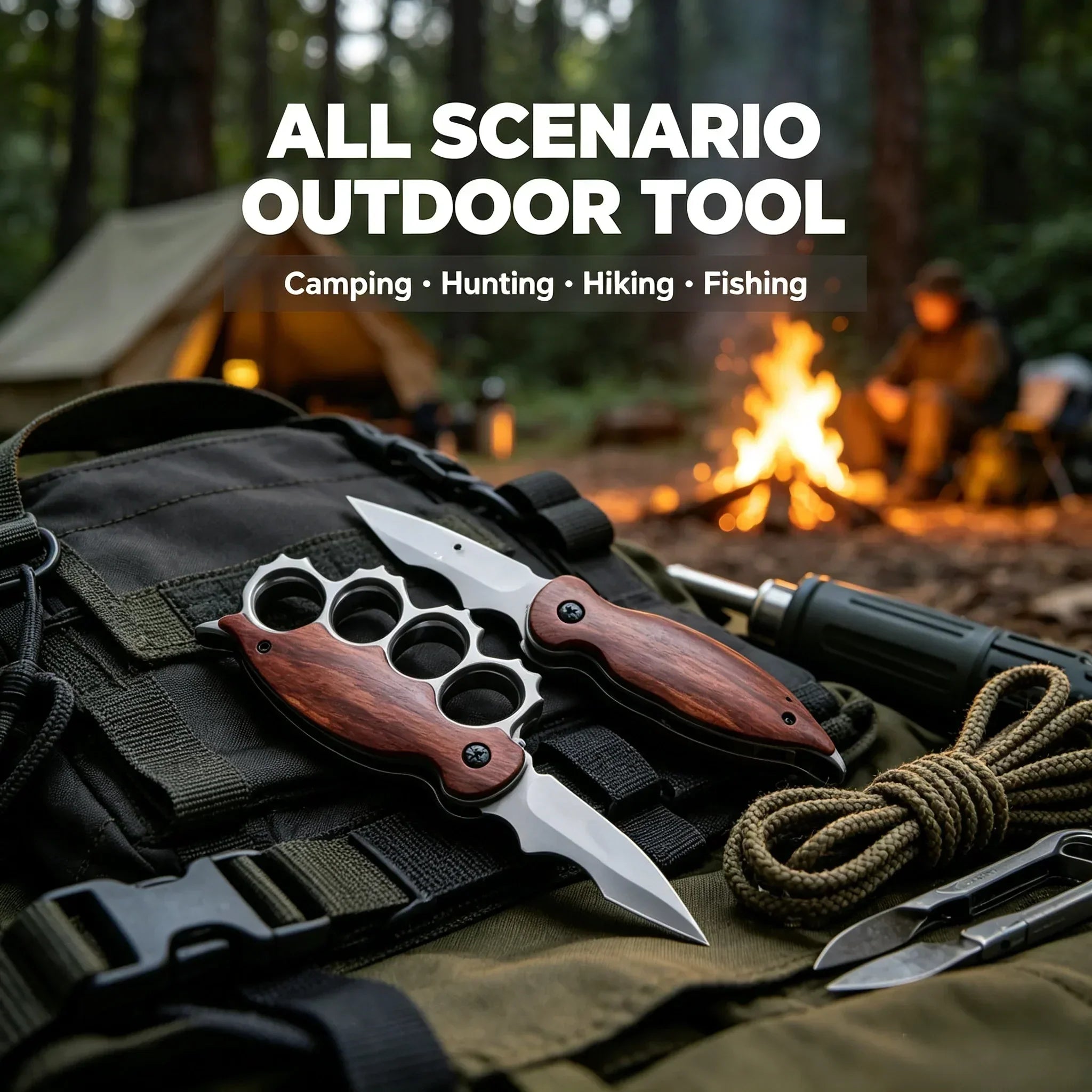 Purpose-Built Tiger Finger Fist Tactical Folding