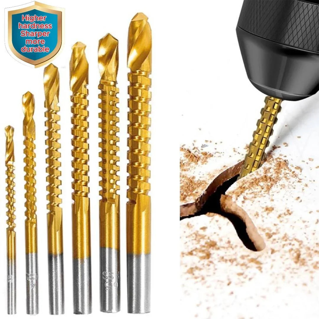 Vehicle-Ready Carbon steel 6-Piece Metalworking Tool Set: Drill, Cut
