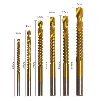 Vehicle-Ready Carbon steel 6-Piece Metalworking Tool Set: Drill, Cut