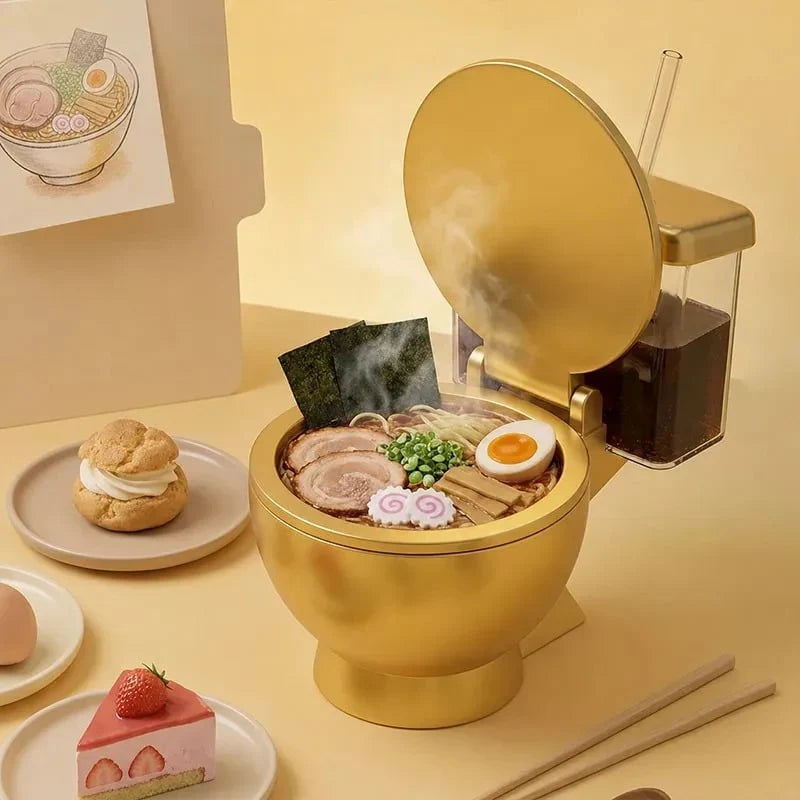 Purpose-Built Toilet Shaped Ramen Bowl for Everyday Use