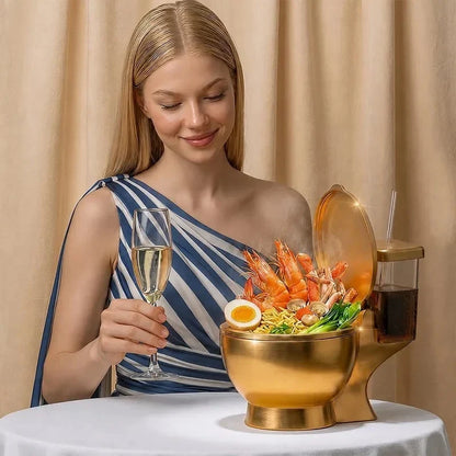 Purpose-Built Toilet Shaped Ramen Bowl for Everyday Use