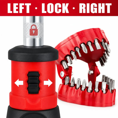 28-Piece Driver Bit Kit in a Tooth-Shaped Desktop Holder