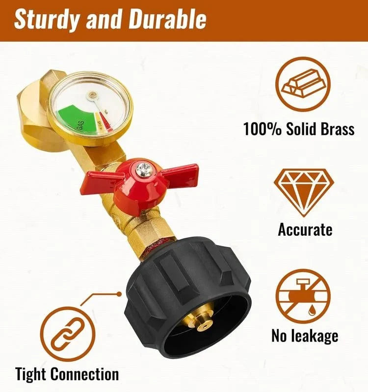 Purpose-Built Propane Refill Elbow – Tank Gauge for Everyday Use