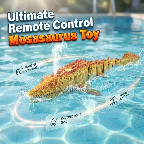 Hands-On 2.4G RC Mosasaurus Swimming Toy with Spray for Creative Play