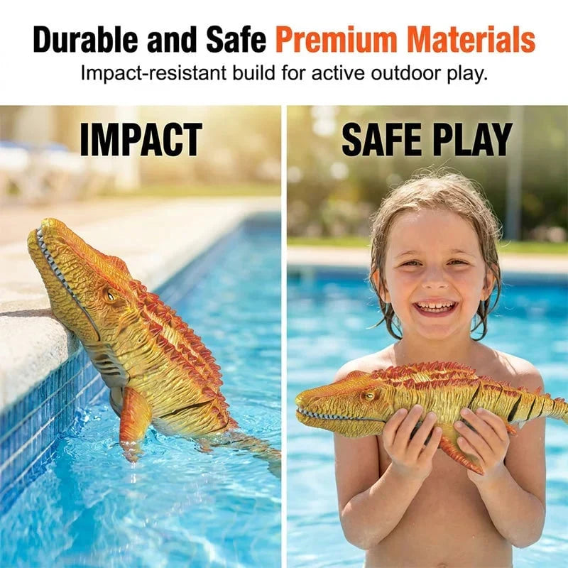 Hands-On 2.4G RC Mosasaurus Swimming Toy with Spray for Creative Play
