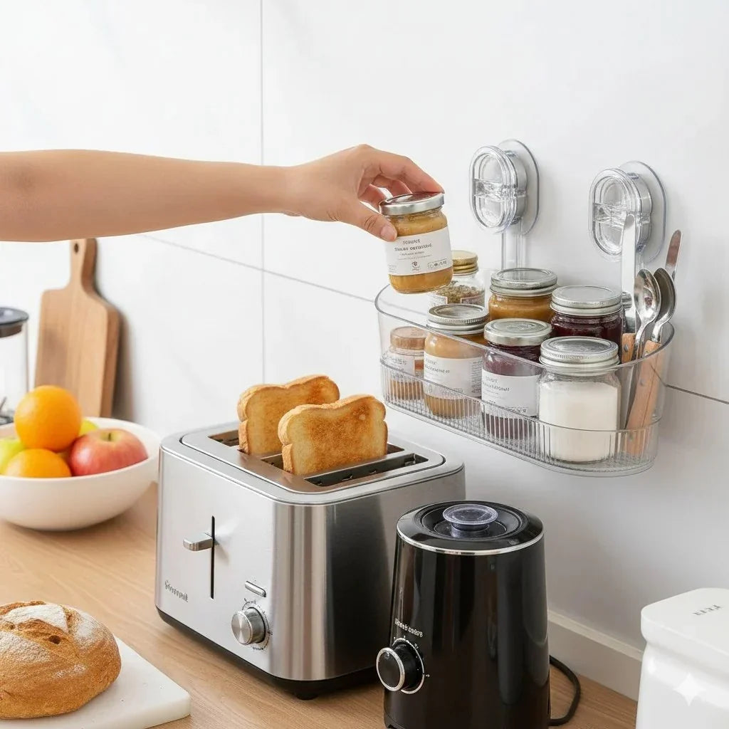 Space-Saving Transparent Home Organizer for Tidy Storage