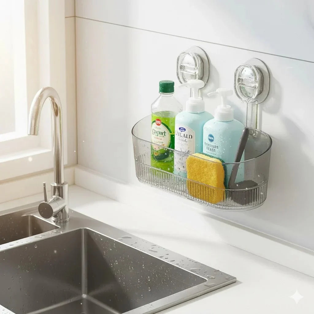 Space-Saving Transparent Home Organizer for Tidy Storage