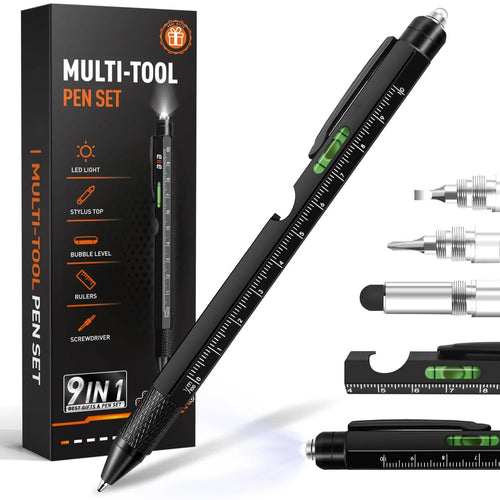 True Scrybe Bolt 9-in-1 Multi-Tool Pen with LED and Stylus