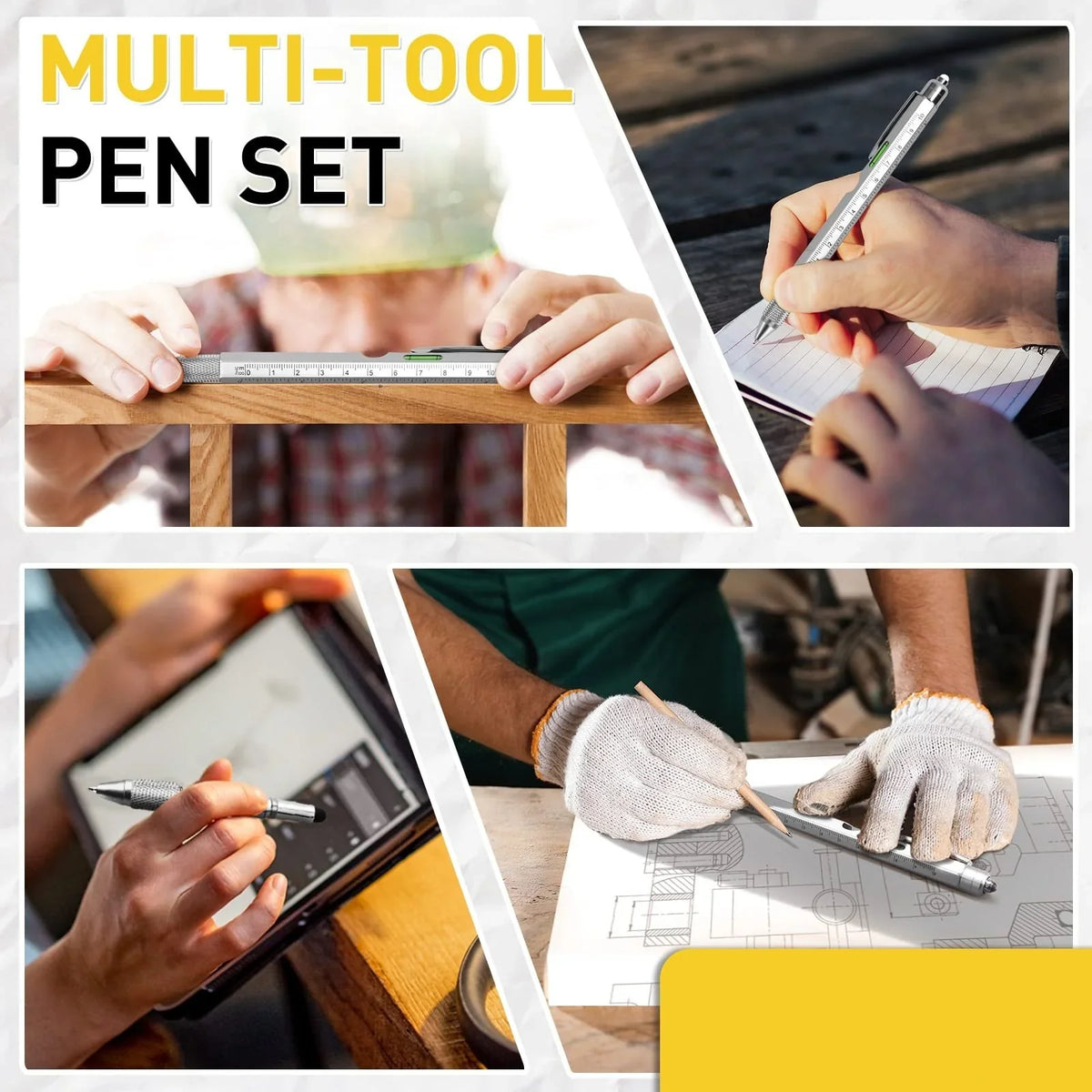 True Scrybe Bolt 9-in-1 Multi-Tool Pen with LED and Stylus